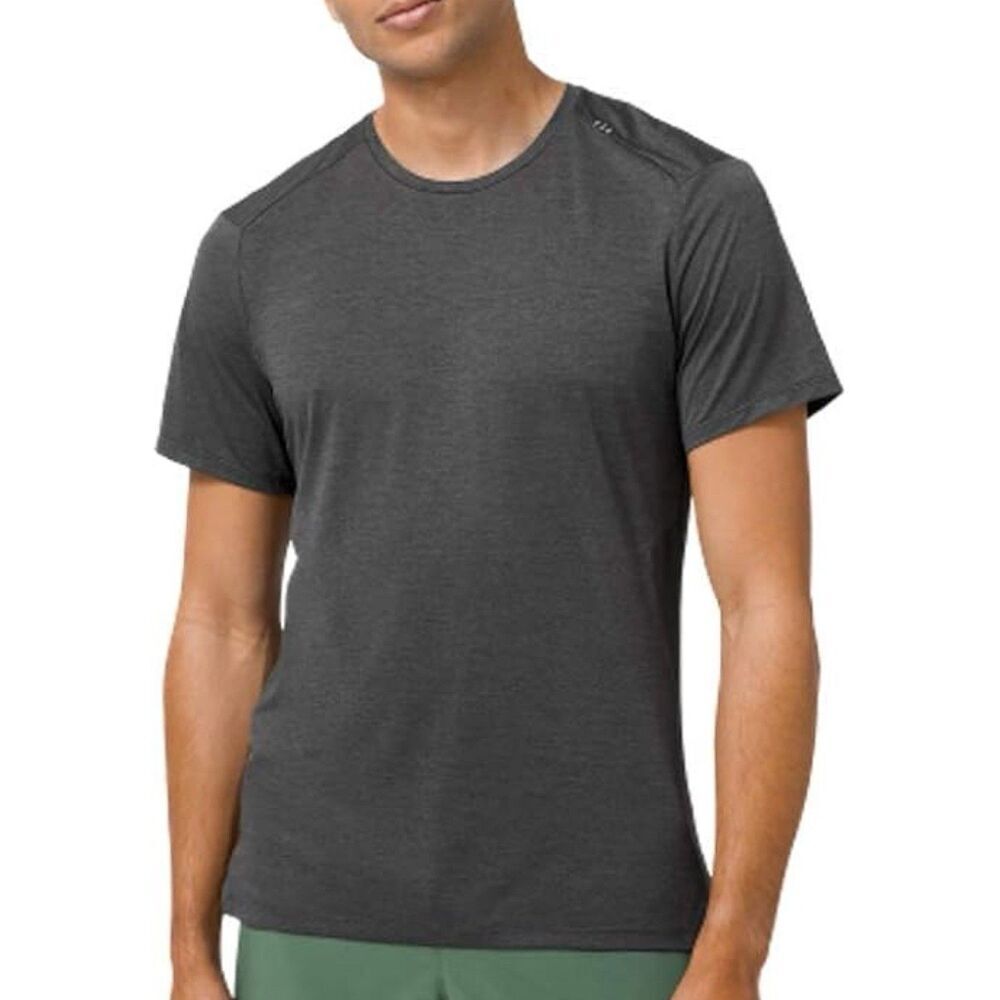 Lululemon Men's Short Sleeve Gray Fast Free Crew Neck Performance T-Shirt Size M
